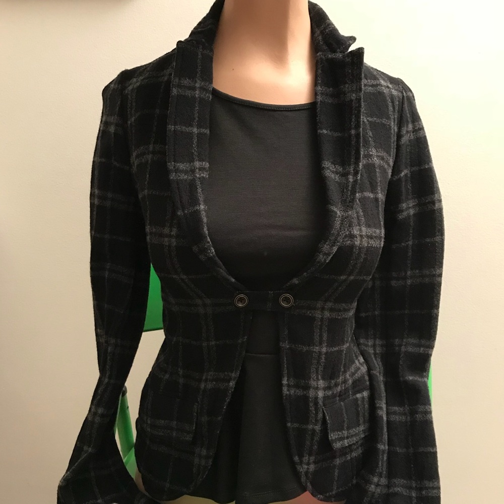 🆕 NEW NWT Free People Checkered design Blazer